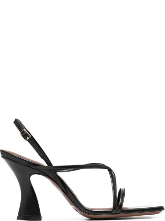 L'Autre Chose Strappy Sandals In Black Leather