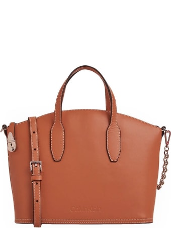 Calvin Klein Lock Light Brown Handbag