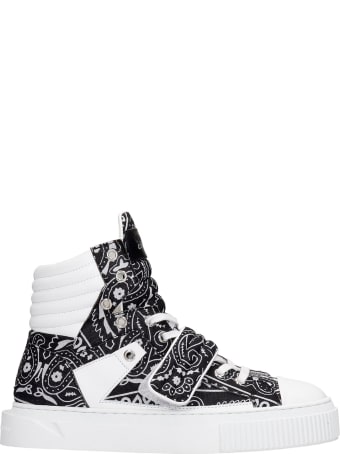 Gienchi Hypnos Sneakers In Black Leather And Fabric