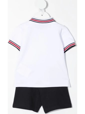 Moncler Tricolor Polo Shirt And Shorts Newborn Set