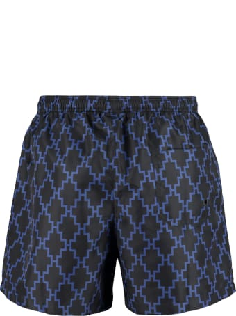 Marcelo Burlon Logo Print Swim Shorts