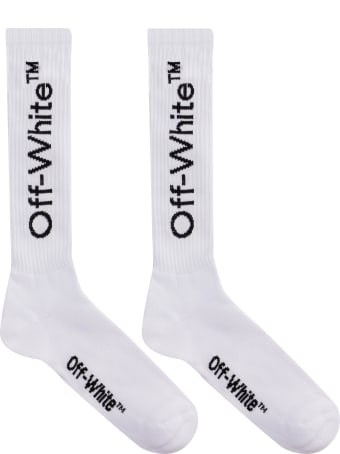 Off-White Logo Cotton Blend Socks