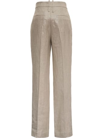 Brunello Cucinelli Tailored Pants In Shiny Linen