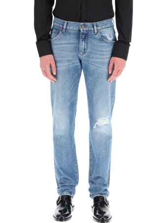Dolce & Gabbana Slim Fit Jeans With Rips