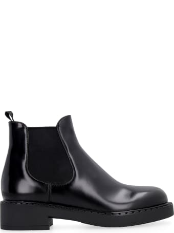 Prada Leather Ankle Boots
