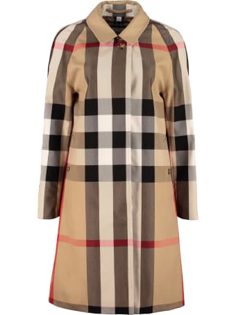 Burberry Checked Print Coat