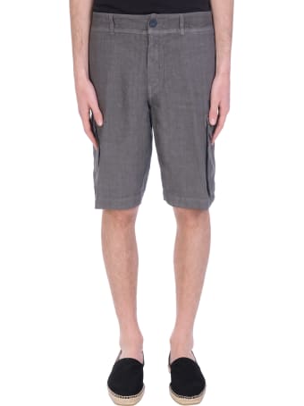 120% Lino Shorts In Grey Linen