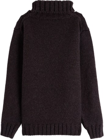 Dolce & Gabbana Wool Blend Sweater With Owl Embroidery