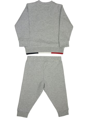 Moncler Logo Patch Tracksuit Set Grey