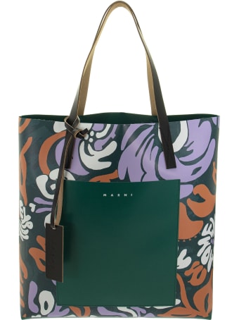 Marni Shopping Bag In Printed Tech