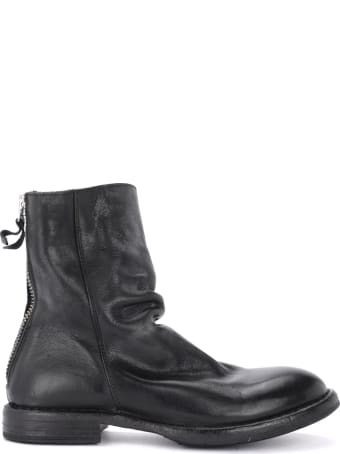 Moma Black Leather Ankle Boot