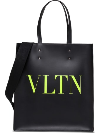 Valentino Garavani Leather Tote Shopper With Logo