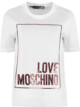 Love Moschino Logo Cotton T-shirt
