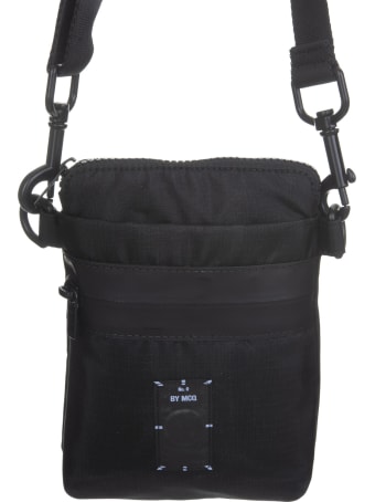 McQ Alexander McQueen Man Waist Bag In Black Fabric With Logo