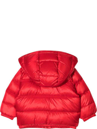 Moschino Red Padded Jacket With Frontal Logo