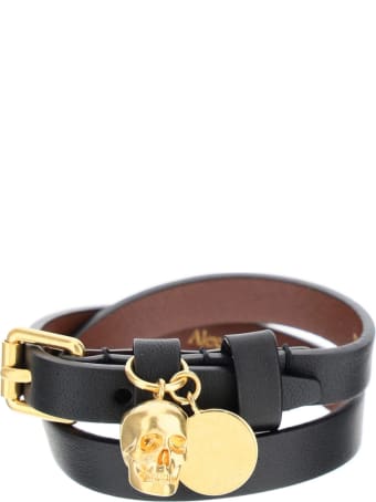 Alexander McQueen Double Wrap Skull Bracelet