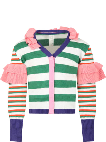 Tia Cibani Multicolor Cardigan For Girl