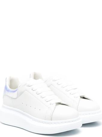 Alexander McQueen Oversize Leather Sneakers With Contrast Insert