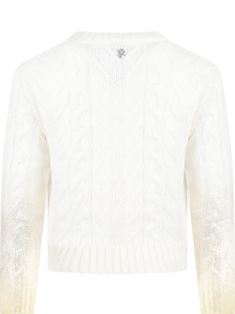 Dondup Ivory Sweater For Girl