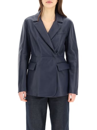 SportMax Single-breasted Nappa Jacket