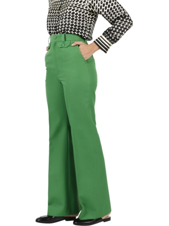 Gucci Flare Pants In Wool Twill