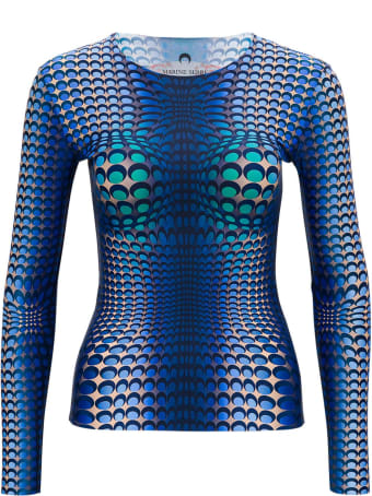 Marine Serre Stretch Moonfish Knit Top