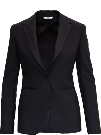 Tonello Single Breasted Black Blazer In Wool Blend