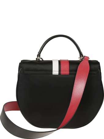 Furla Stripe Detail Flap Shoulder Bag