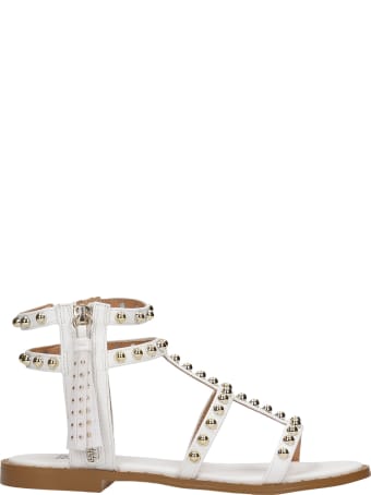 Bibi Lou Flats In White Leather