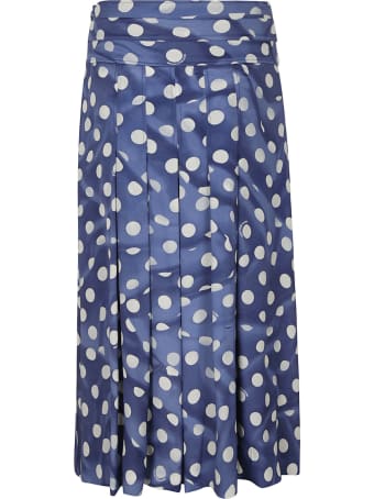 Moschino Polka Dot Pleated Skirt