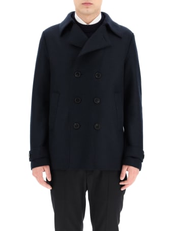 Harris Wharf London Boiled Wool Pea Coat