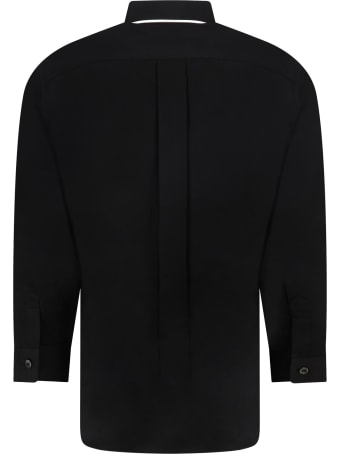Comme des Garçons Play Black Shirt For Kids With Iconic Heart