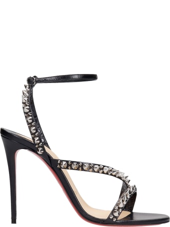 Christian Louboutin Mafaldina 100 Sandals In Black Leather