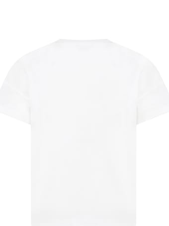 Kenzo Kids White T-shirt For Kids With Tiger