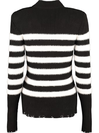 Balmain Striped Turtleneck Sweater