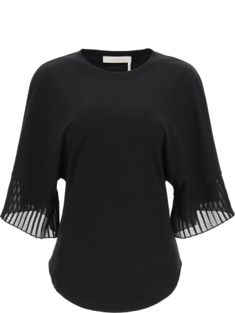 See by Chloé Top With Pleated Sleeves