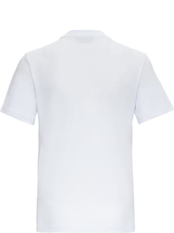 MSGM Jersey T-shirt With Raimbow Logo Print
