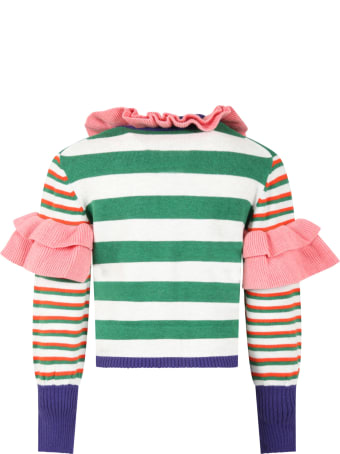 Tia Cibani Multicolor Cardigan For Girl