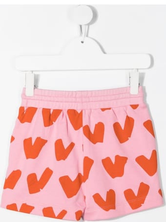 Stella McCartney Kids Hearts Shorts In Pink Jersey