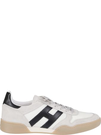 Hogan White Leather And Suede H357 Sneakers