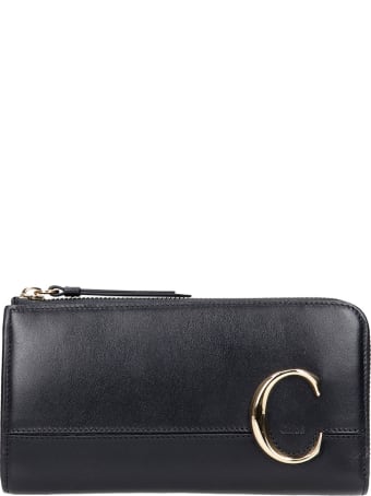 Chloé Chloe C Wallet In Black Leather