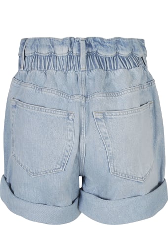 Frame Elastic Waist Denim Shorts
