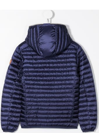 Save the Duck Iris Down Jacket In Blue Nylon