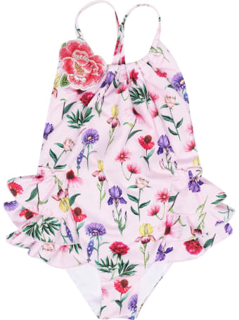 Monnalisa Multicolor Print Swimsuit