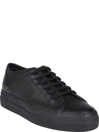 Common Projects Black Leather Tournament Sneakers