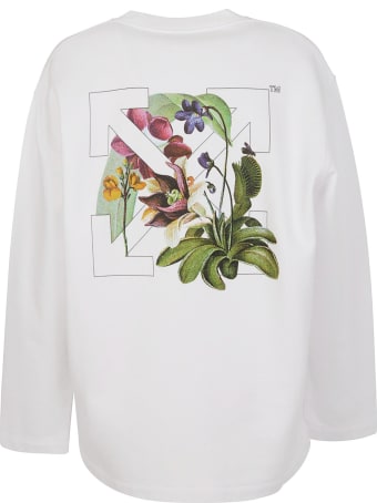 Off-White Botanical Arrows Oversized Crewneck Sweatshirt