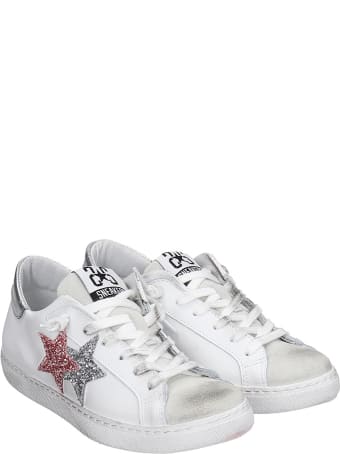 2Star Sneakers In White Leather