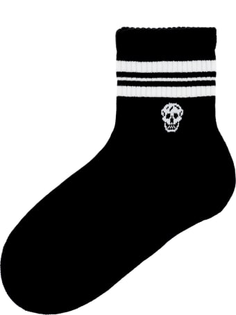 Alexander McQueen Stripe Skull Sport Socks