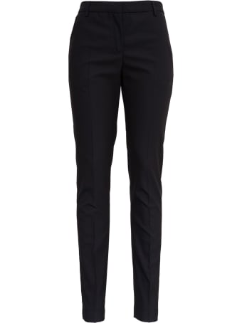 Tonello Black Pants In Stretch Wool