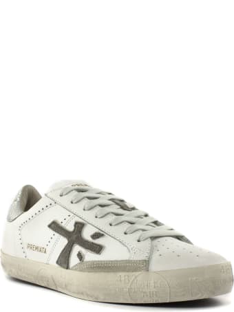 Premiata Steven Sneakers In White Leather